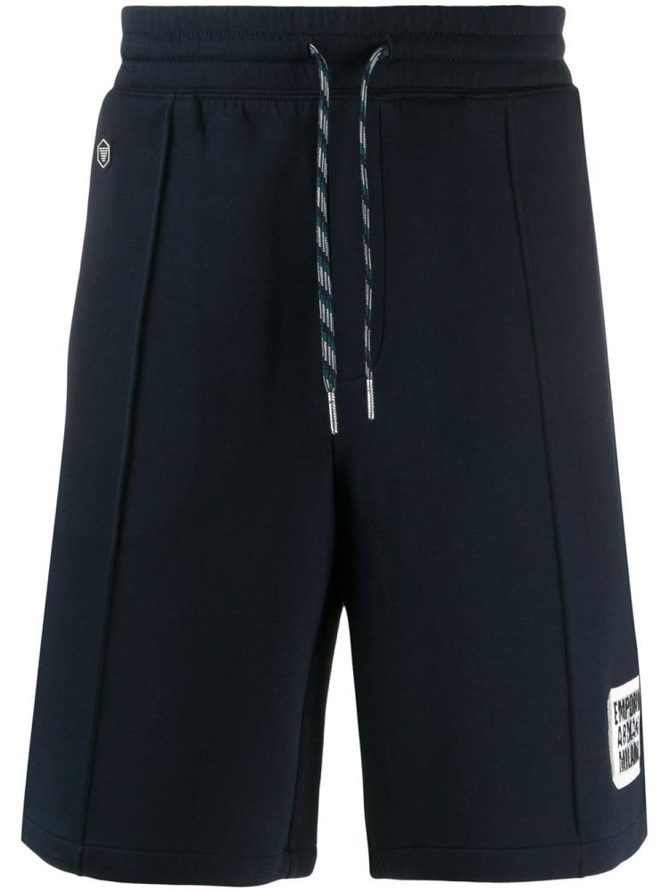 Pantalones Cortos Armani Emporio Logo Correr Shorts Hombre Azules | YHO2HMZI