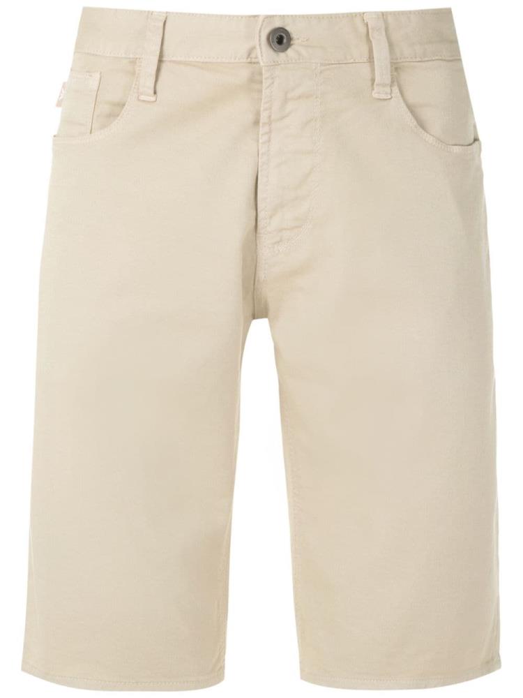 Pantalones Cortos Armani Emporio Rear Logo Hombre Beige | ZENC0FX5