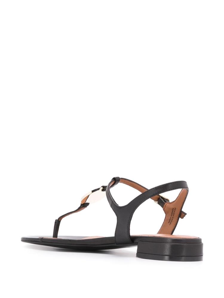 Sandalias Armani Emporio Buckled Logo Mujer Negras | WKEY1QGZ