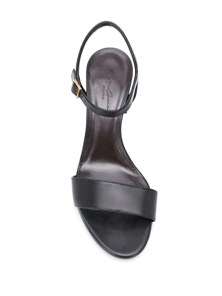 Sandalias Giorgio Armani Logo Plaque 60mm Mujer Negras | KBTGBZZJ