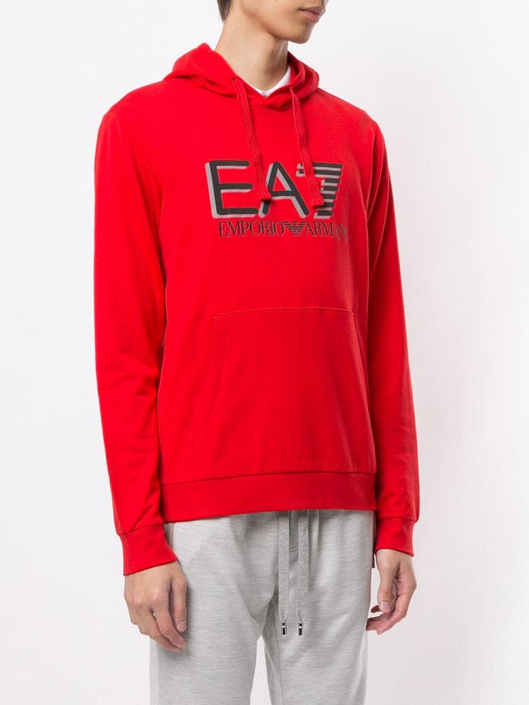 Sudadera Con Capucha Ea7 Emporio Armani Long Sleeve Visibility Hombre Rojas | Q03XVFPL