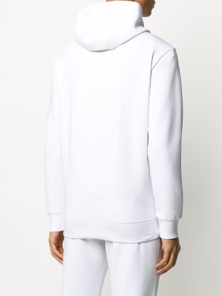 Sudadera Con Capucha Armani Emporio Logo Zipped Drawstring Hombre Blancas | XJSV9JPW