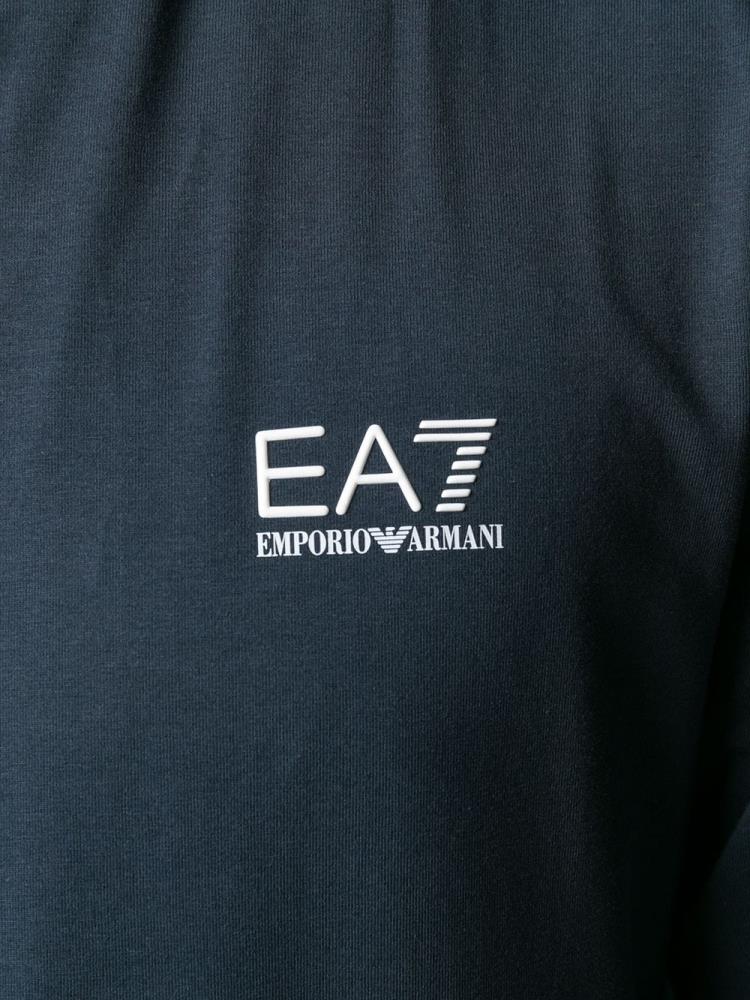 Sudaderas Ea7 Emporio Armani Logo Print Hombre Azules | B454PZWE