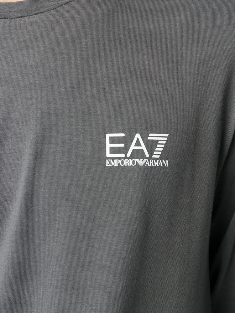 Sudaderas Ea7 Emporio Armani Logo Print Hombre Gris | MUIKB6B9