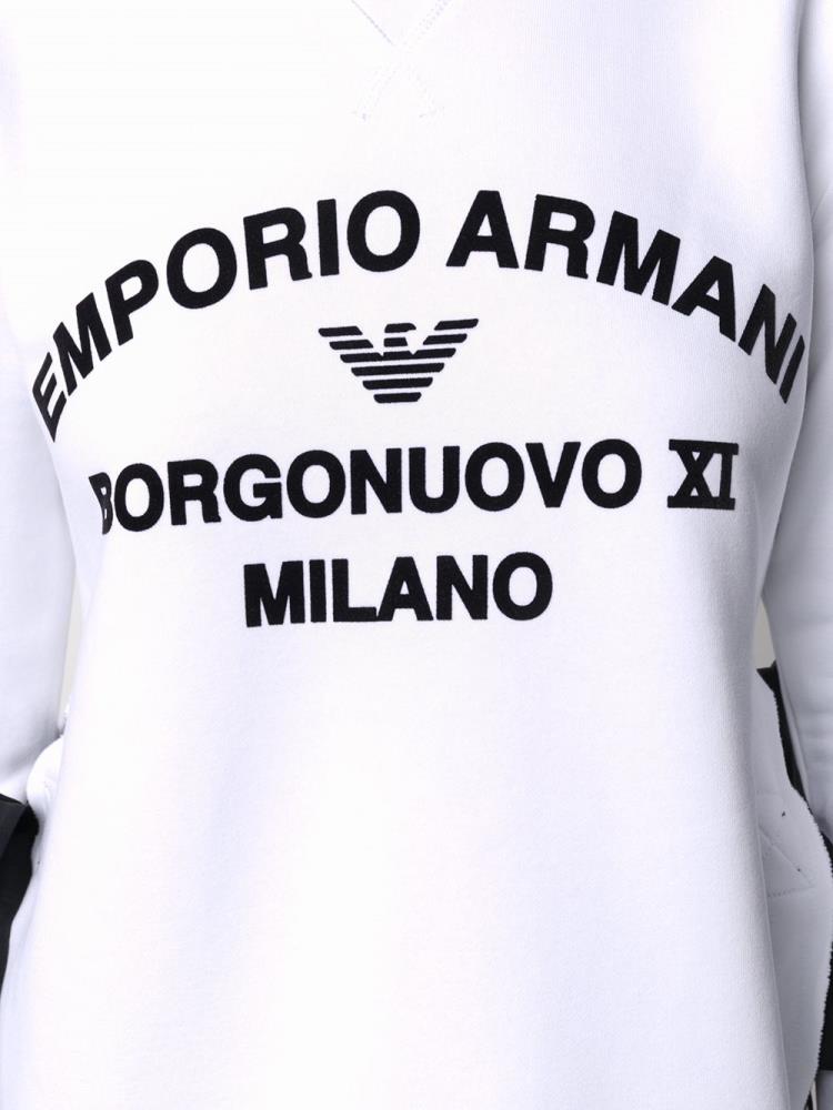 Sudaderas Armani Emporio Logo Print Side Tie Mujer Blancas | PB1PFXYX