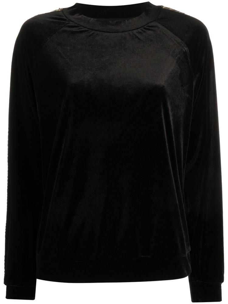 Sudaderas Armani Emporio Sequin Side Panel Mujer Negras | FBIZQNOT