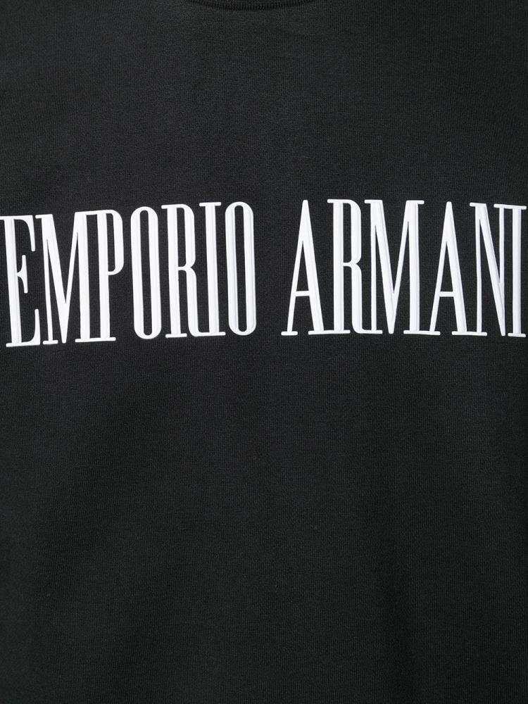 Sudaderas Armani Emporio Stop Wishing, Start Doing Hombre Negras | 0BO9TPFN