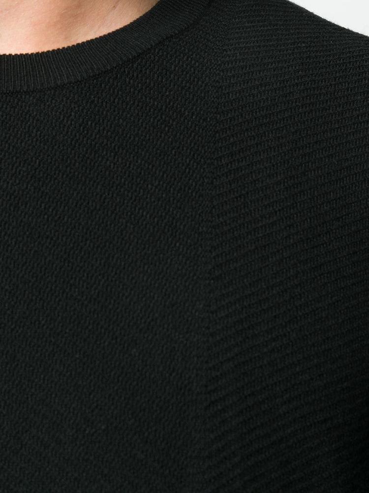 Suéteres Armani Emporio Crew Neck Hombre Negras | CGT7EINS