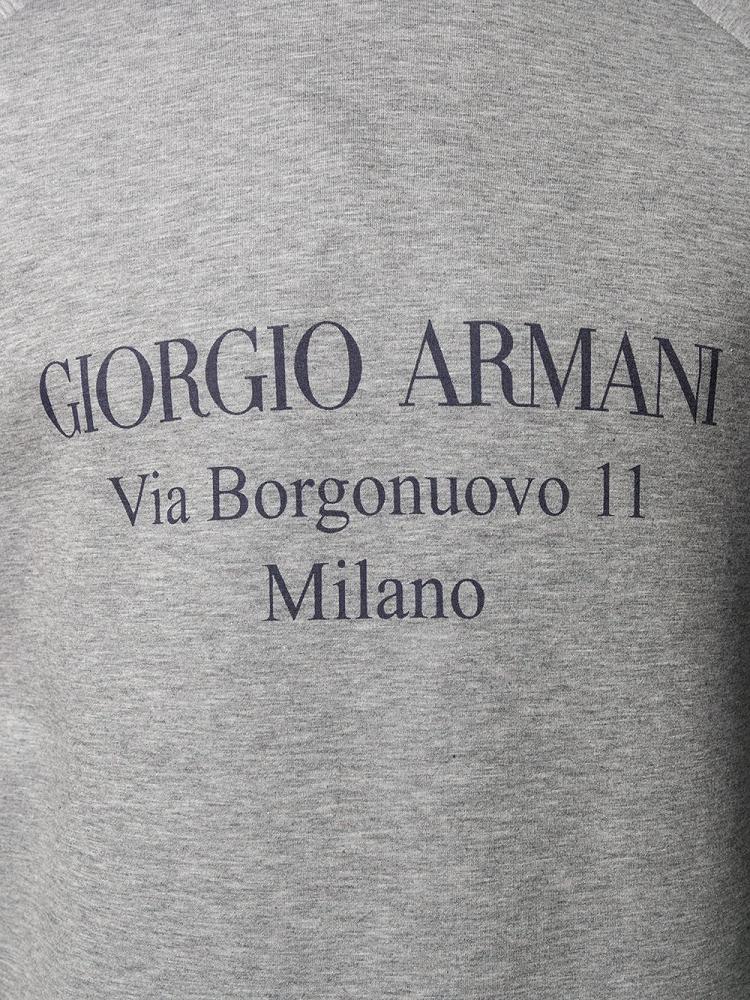 Suéteres Giorgio Armani Logo Hombre Gris | SGKWM9Y4