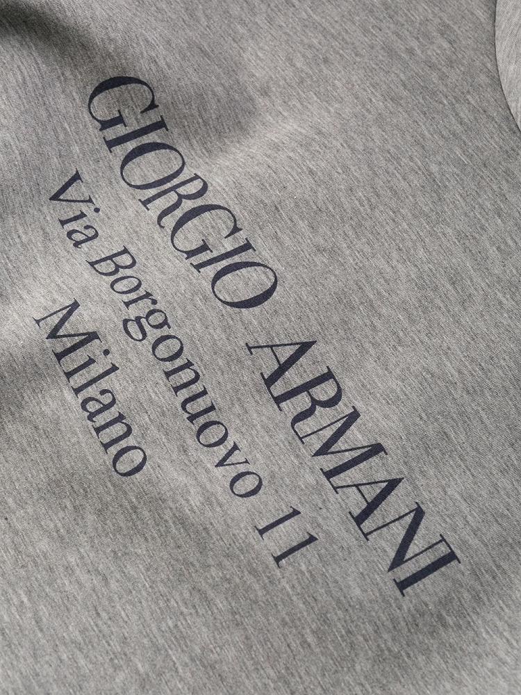 Suéteres Giorgio Armani Logo Hombre Gris | SGKWM9Y4