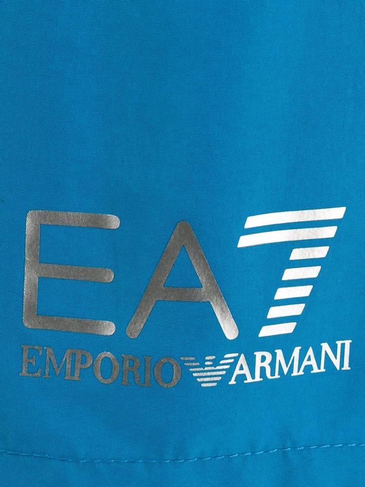 Swim Shorts Ea7 Emporio Armani Metallic Logo Print Hombre Azules | D1AC34N1