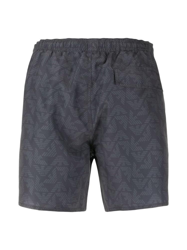 Swim Shorts Armani Emporio Logo Print Hombre Gris | UKBV6JVN