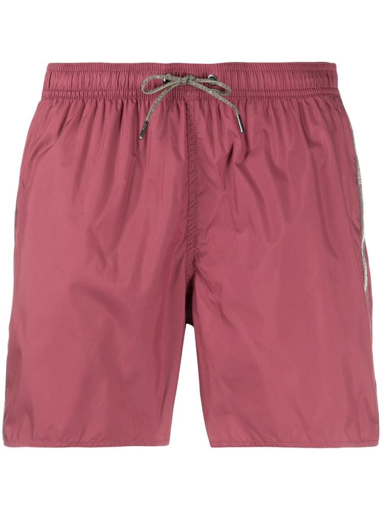 Swim Shorts Armani Emporio Logo Stripe Hombre Rosas | 9A37XPQI