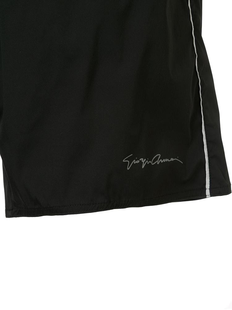 Swim Shorts Giorgio Armani Signature Logo Hombre Negras | HVQPQ11N