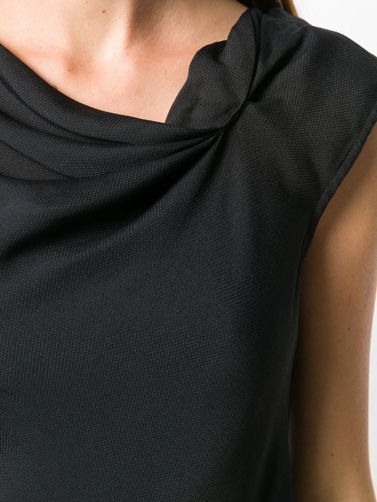 Tank Tops Armani Emporio Gathered Mujer Negras | SN7RTVRU