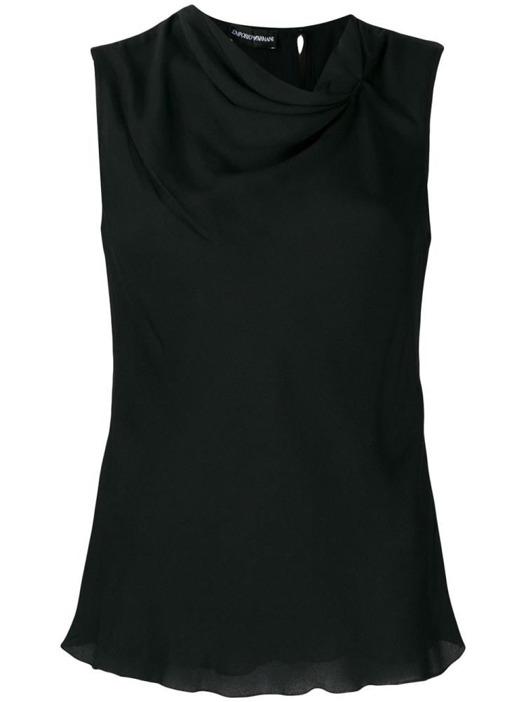 Tank Tops Armani Emporio Gathered Mujer Negras | SN7RTVRU