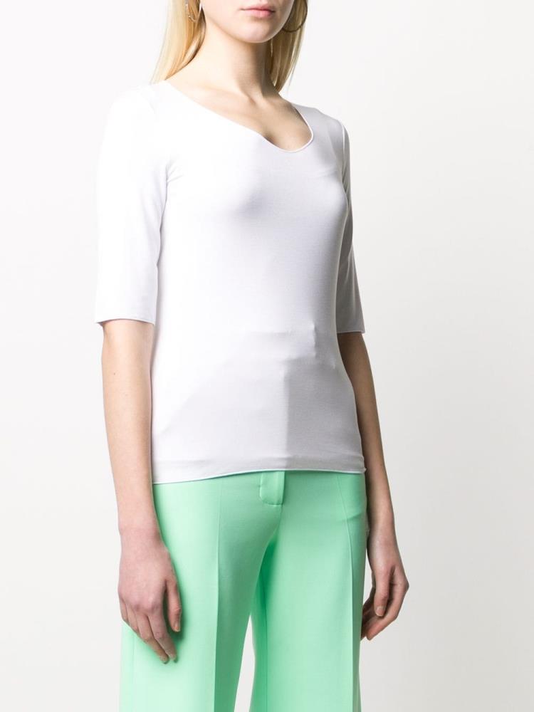 Tops Armani Emporio Slim Fit Knit Mujer Blancas | 6N421YN1