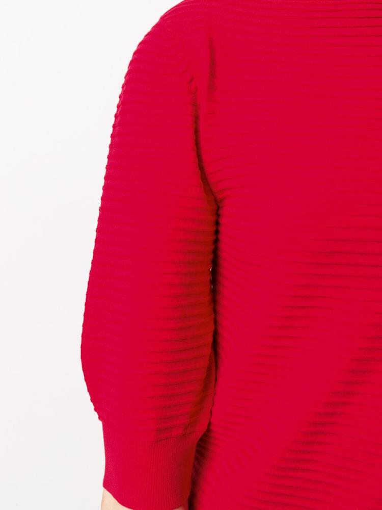 Tops Armani Emporio Striped Knit Mujer Rojas | U2XV13DH