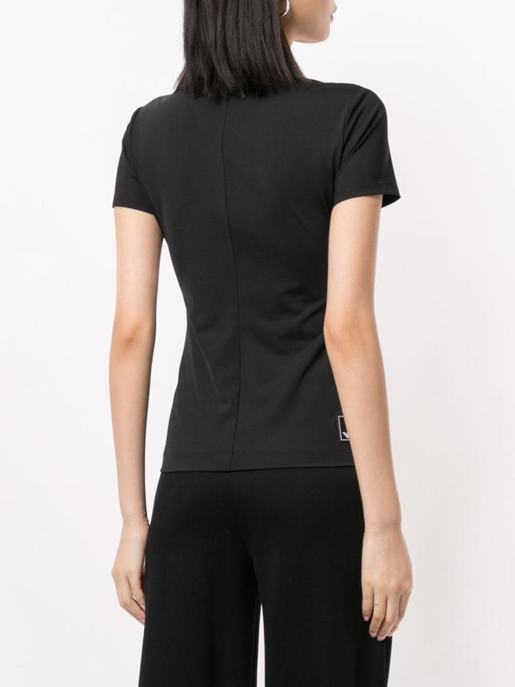 Tops Armani Emporio Zip Front Mujer Negras | 0VD1NOTQ