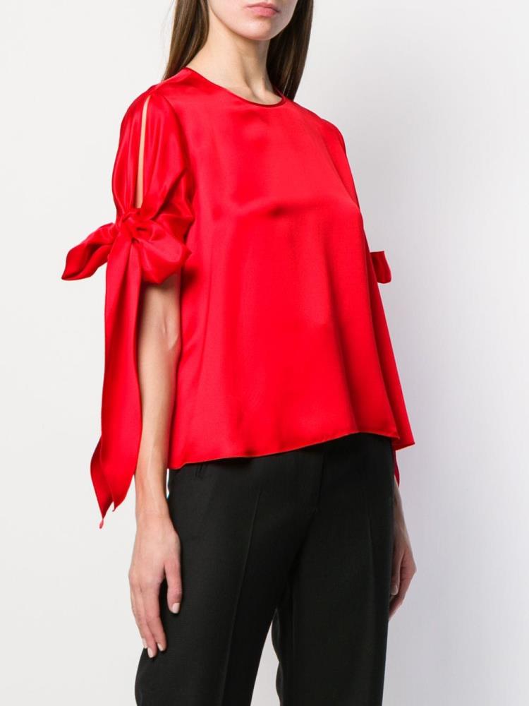 Tops Giorgio Armani Bow Sleeve Mujer Rojas | LRY05K0F