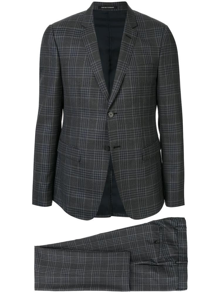 Trajes Armani Emporio Classic Checked Two Piece Hombre Gris | HX5MPESW