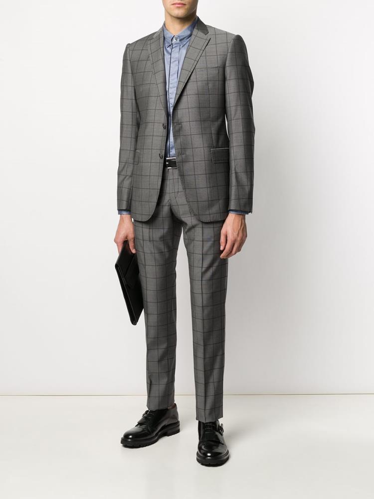 Trajes Armani Emporio Geometric Print Formal Hombre Gris | TFNMB0TF