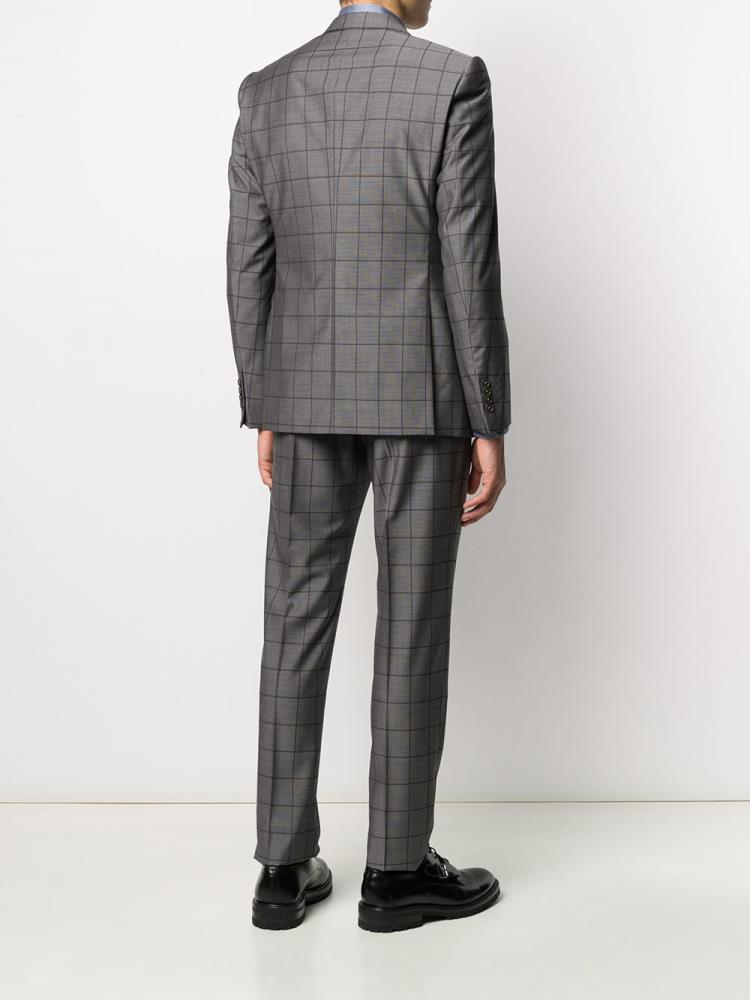 Trajes Armani Emporio Geometric Print Formal Hombre Gris | TFNMB0TF