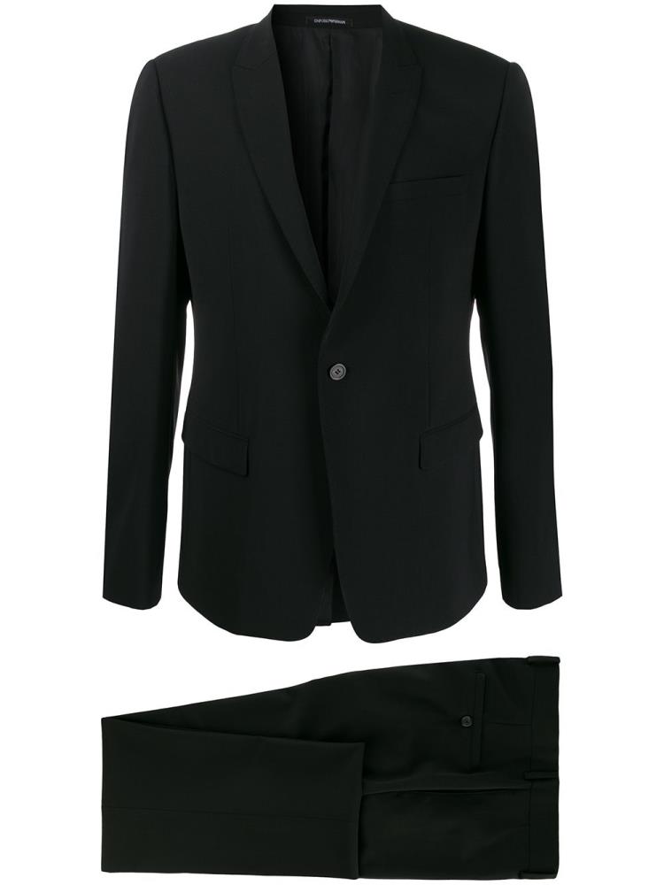 Trajes Armani Emporio Single Breasted Two Piece Formal Hombre Negras | F0QN2CKT