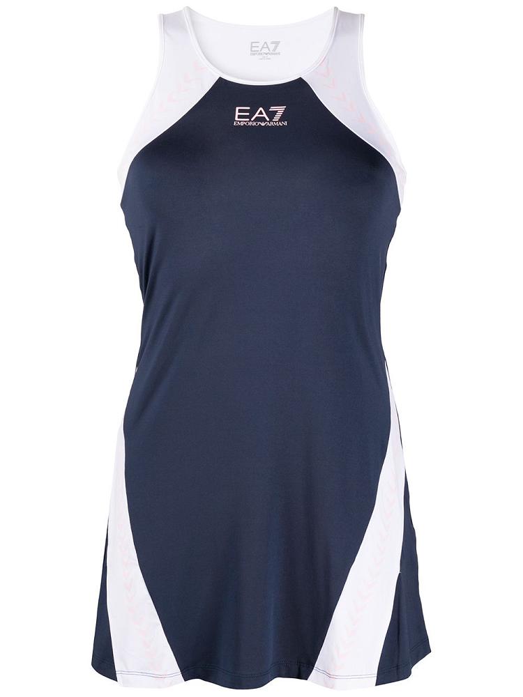 Vestido Ea7 Emporio Armani Cut Out Tenis Mujer Azules | 207AX2ZJ