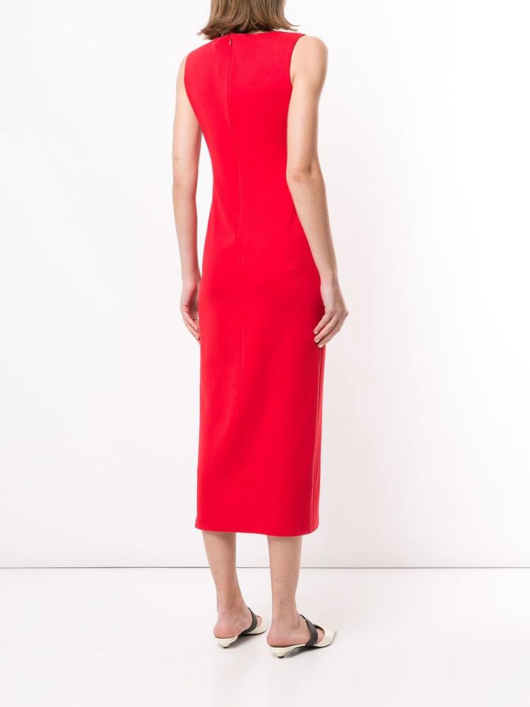 Vestido Armani Emporio Asymmetric Neck Fitted Mujer Rojas | H7HYNV66