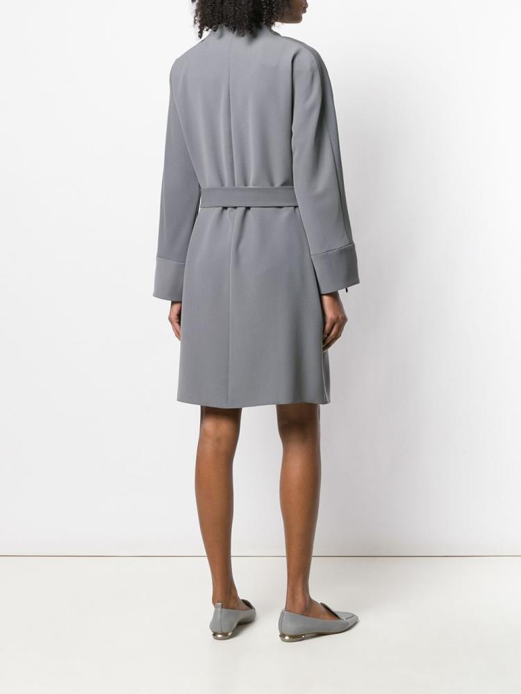 Vestido Armani Emporio Belted Zipped Mujer Gris | TMXOOHA9