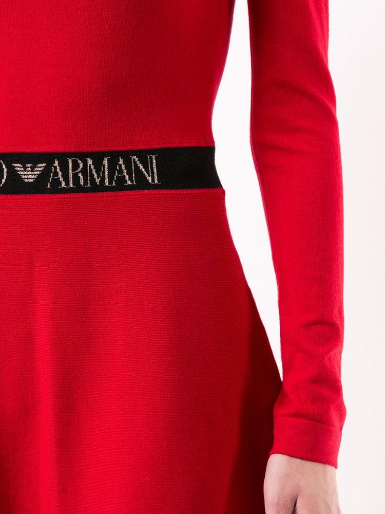 Vestido Armani Emporio Branded Cintura Flared Mujer Rojas | 662EQ2ZD