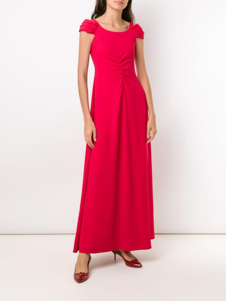 Vestido Armani Emporio Draped Front Maxi Mujer Rojas | SV4ZP2YJ