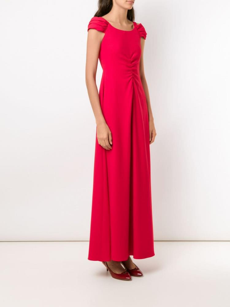 Vestido Armani Emporio Draped Front Maxi Mujer Rojas | SV4ZP2YJ