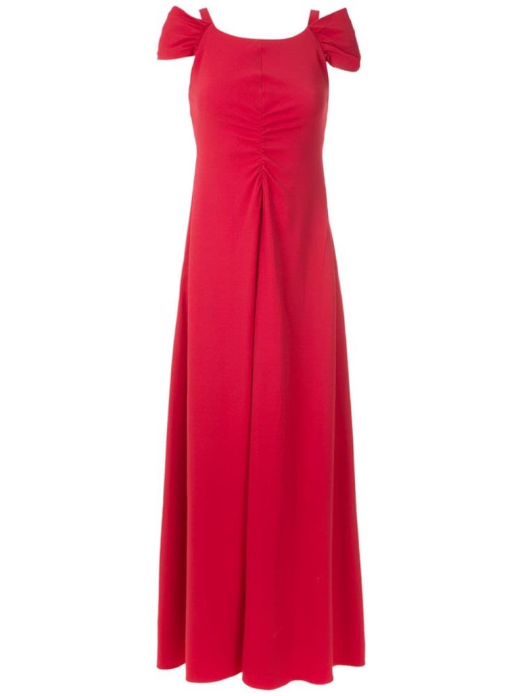 Vestido Armani Emporio Draped Front Maxi Mujer Rojas | SV4ZP2YJ