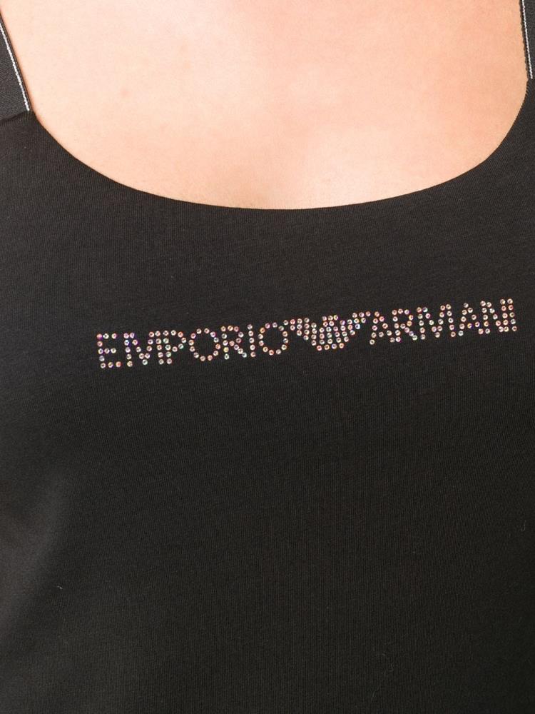 Vestido Armani Emporio Embellished Logo Mini Mujer Negras | 7C4MZ85M