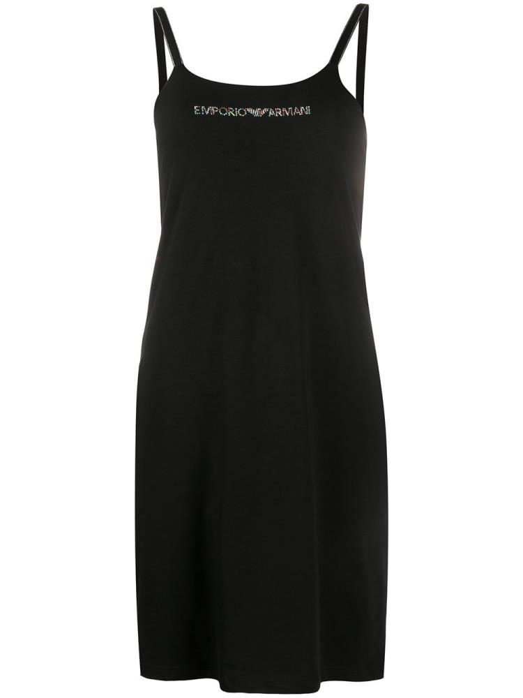 Vestido Armani Emporio Embellished Logo Mini Mujer Negras | 7C4MZ85M