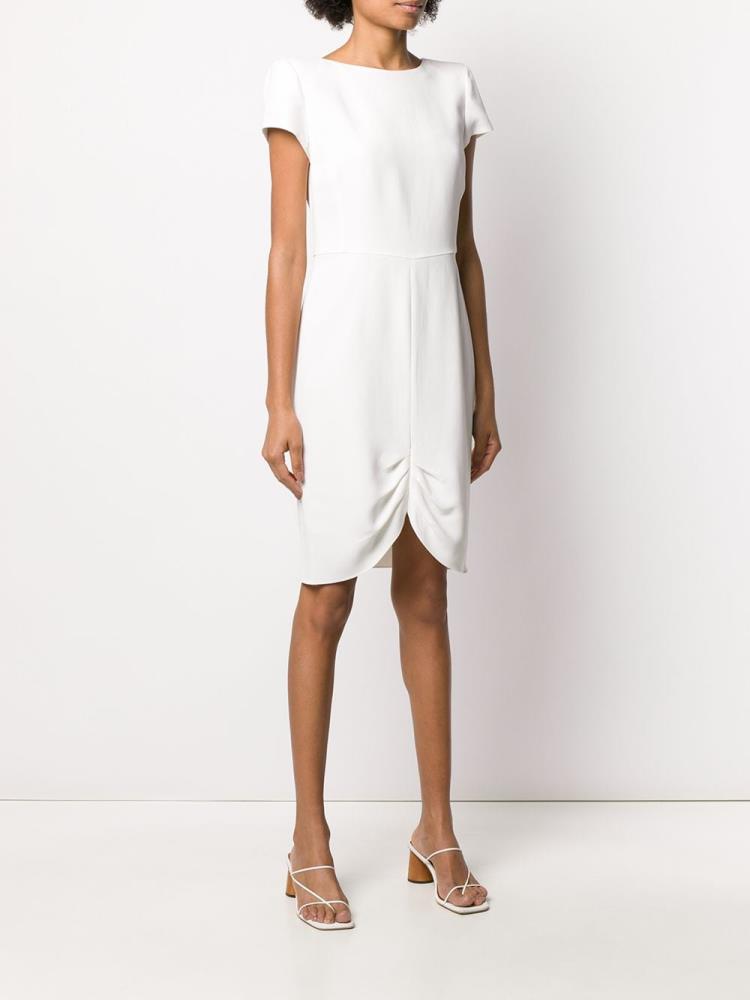 Vestido Armani Emporio Gathered Hem Midi Mujer Blancas | 2XB02WT5