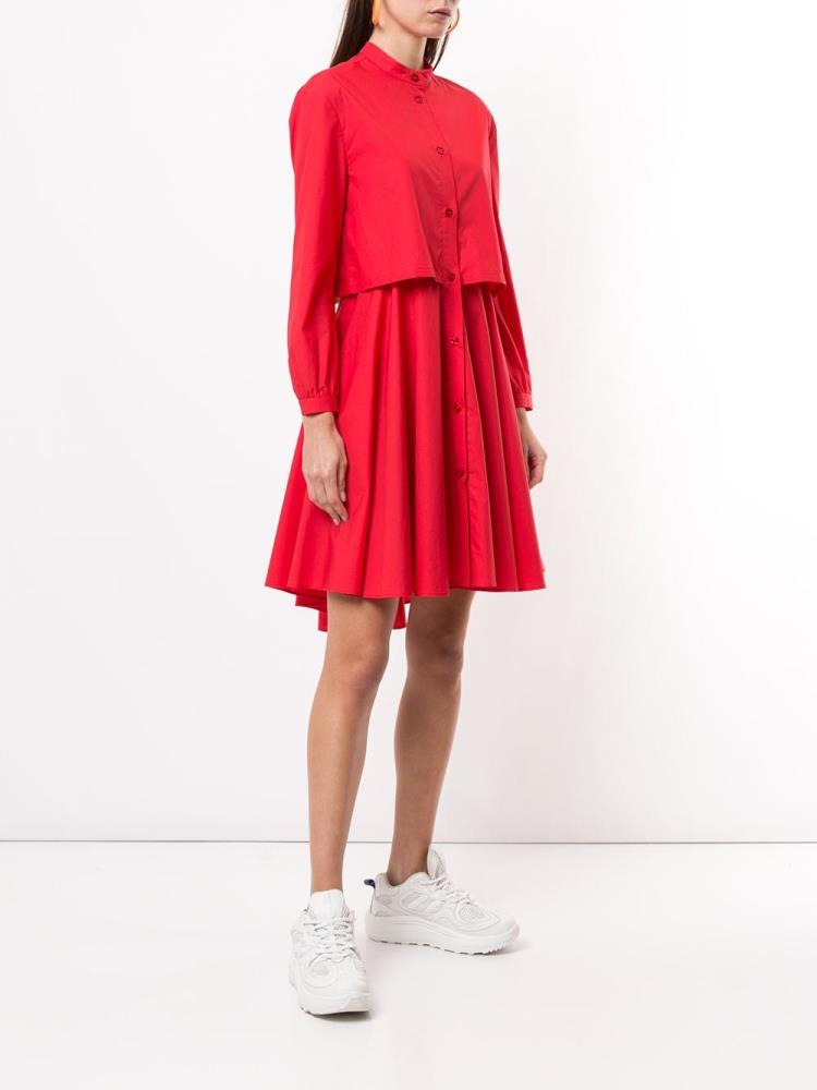 Vestido Armani Emporio Layered Shirt Vestido Mujer Rojas | H3ENF44A