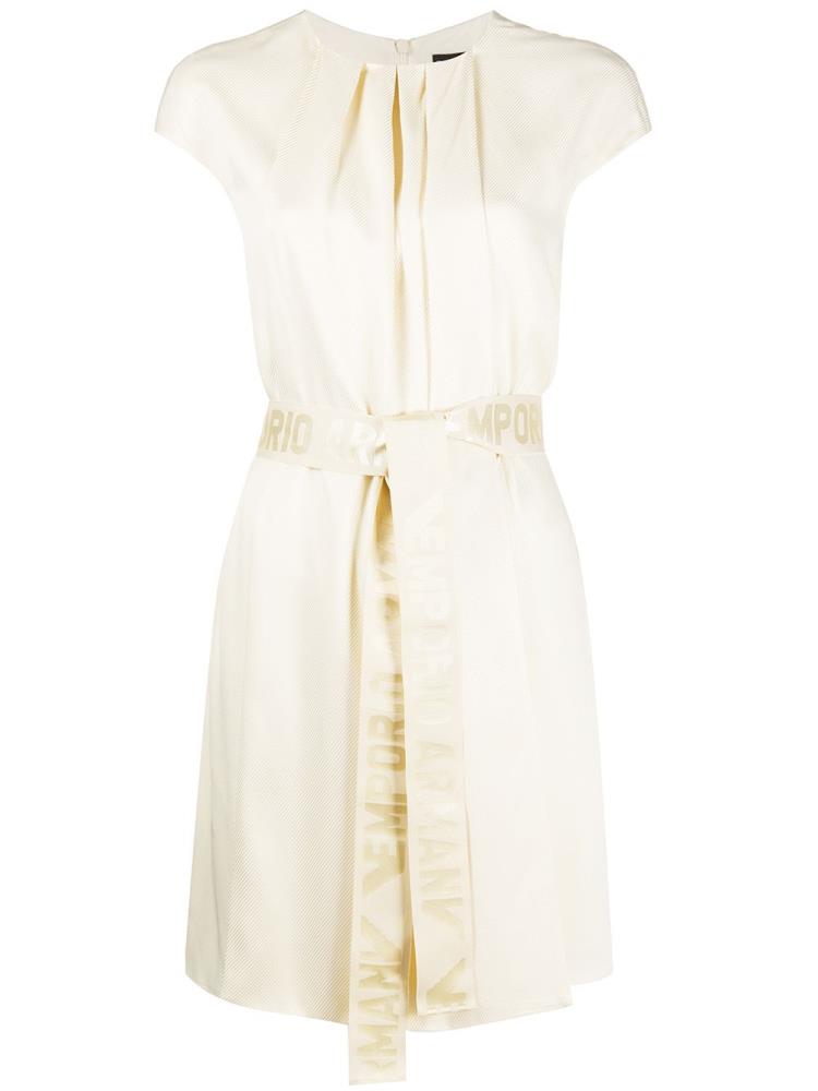 Vestido Armani Emporio Logo Belt Mujer Beige | 04N1YORK