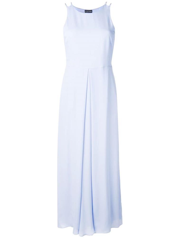 Vestido Armani Emporio Pleated Detail Long Mujer Azules | 32WRAQUY