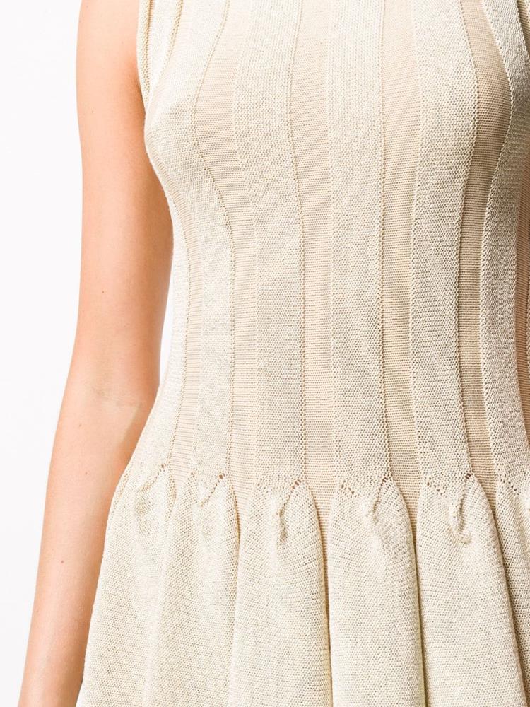 Vestido Armani Emporio Pleated Mini Mujer Beige | 6GKT1QZV