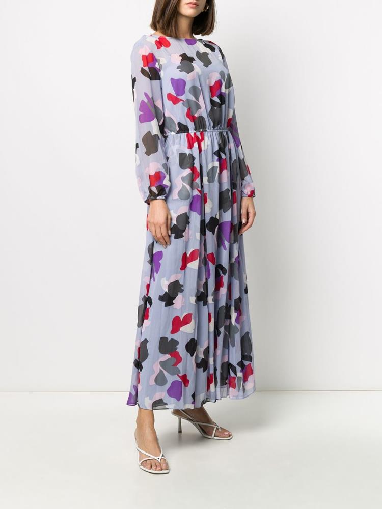 Vestido Armani Emporio Printed Maxi Mujer Azules Rosas | WJ5WVMFC