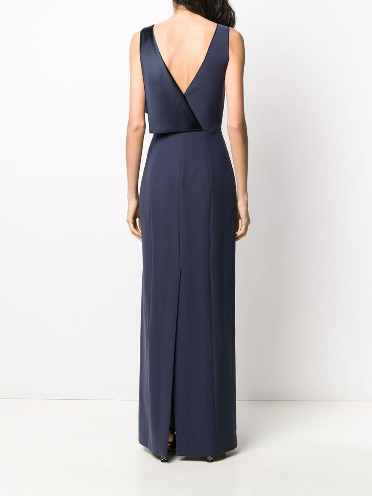 Vestido Armani Emporio V Back Draped Detail Mujer Azules | CZ90A0FT