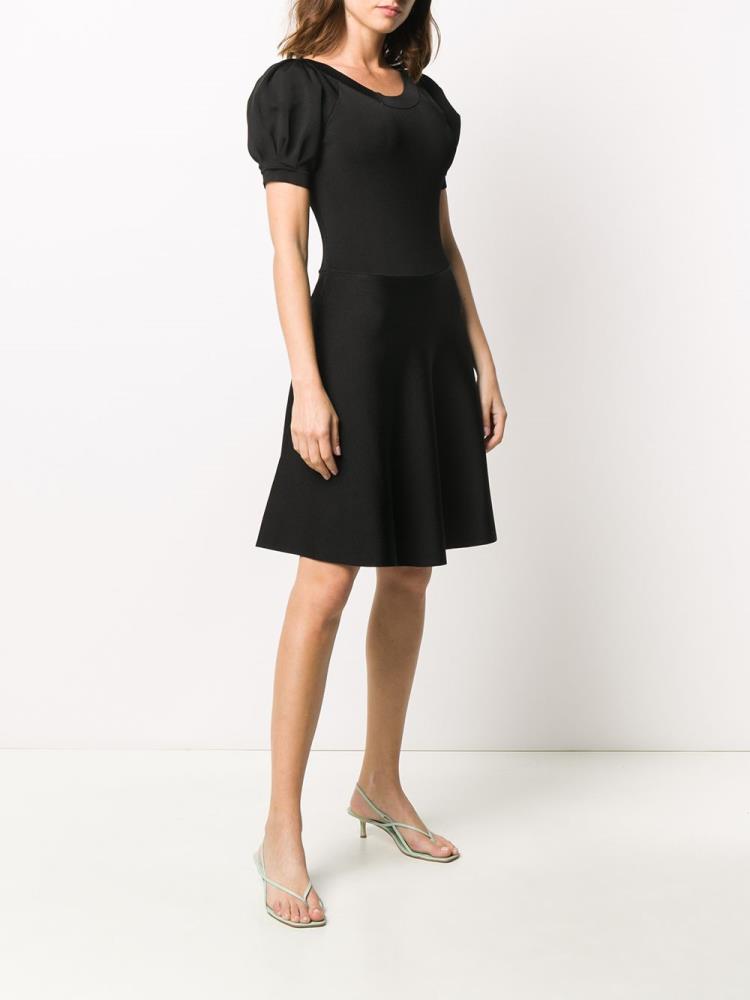 Vestido Armani Emporio Woven Puff Sleeve Mujer Negras | 0R6PLUG9