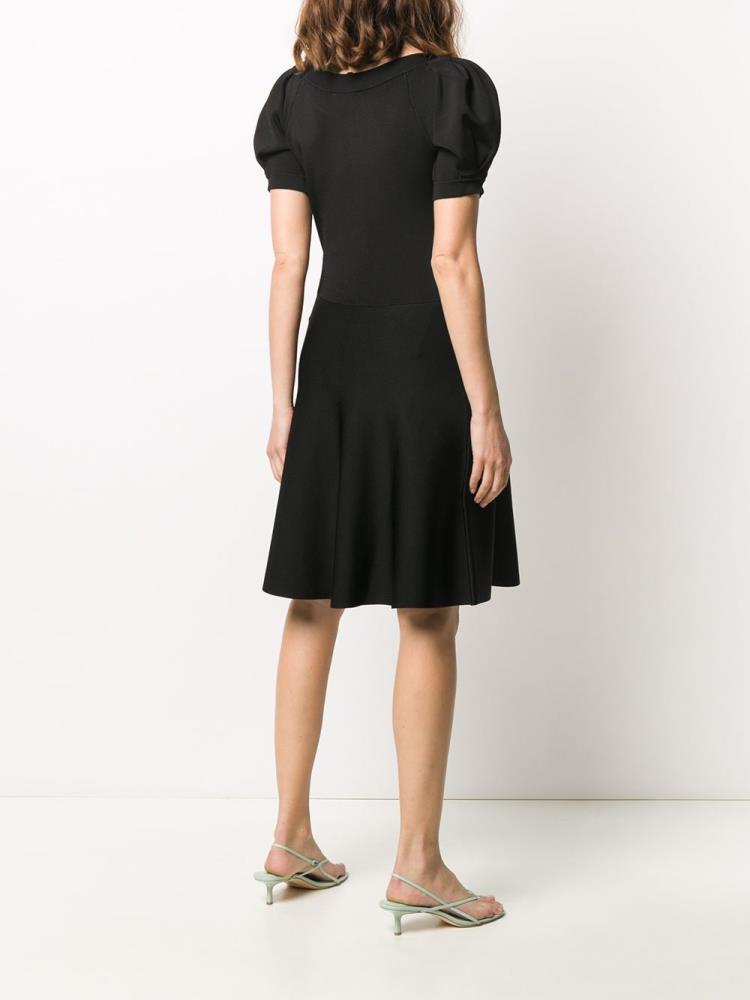 Vestido Armani Emporio Woven Puff Sleeve Mujer Negras | 0R6PLUG9