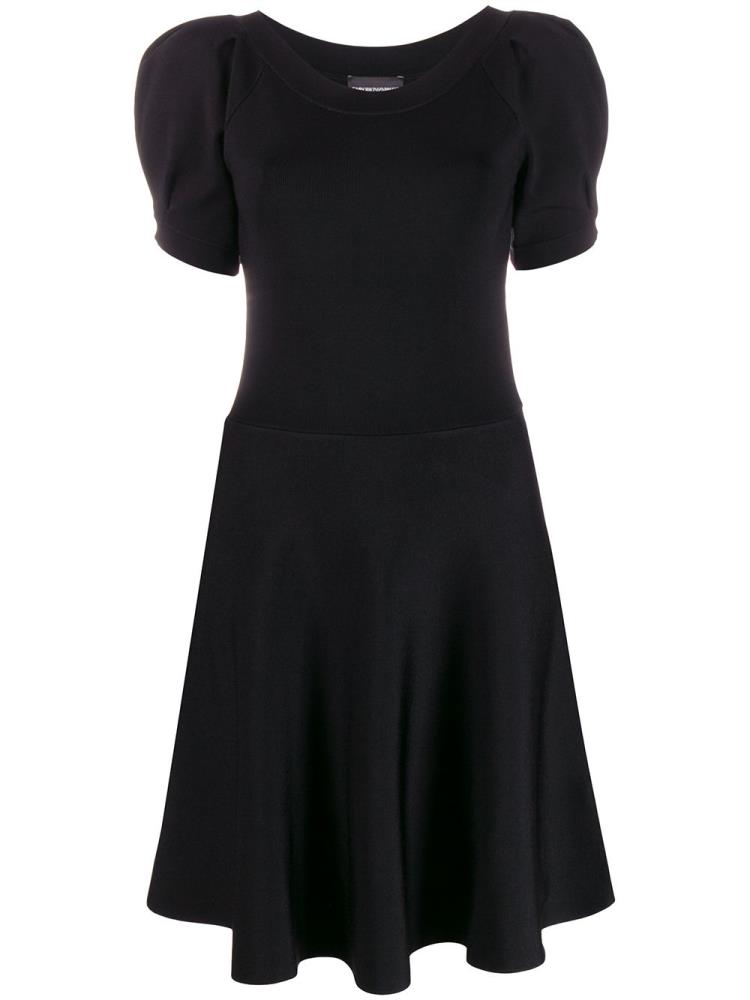 Vestido Armani Emporio Woven Puff Sleeve Mujer Negras | 0R6PLUG9