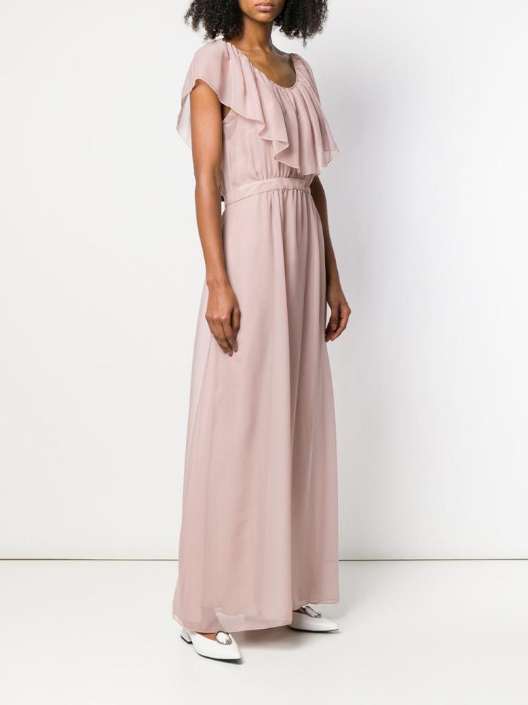 Vestido Giorgio Armani Ruffle Maxi Mujer Rosas | AUYF2XI8