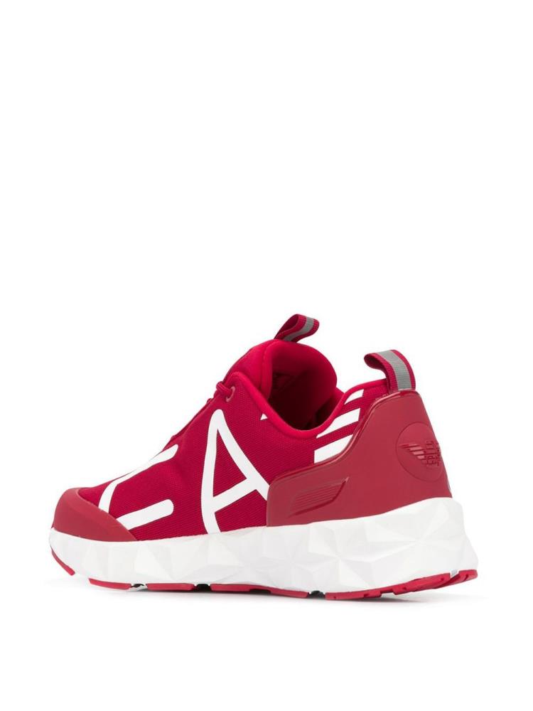 Zapatillas Ea7 Emporio Armani Contrast Logo Mujer Rojas | KDU2VWZ8