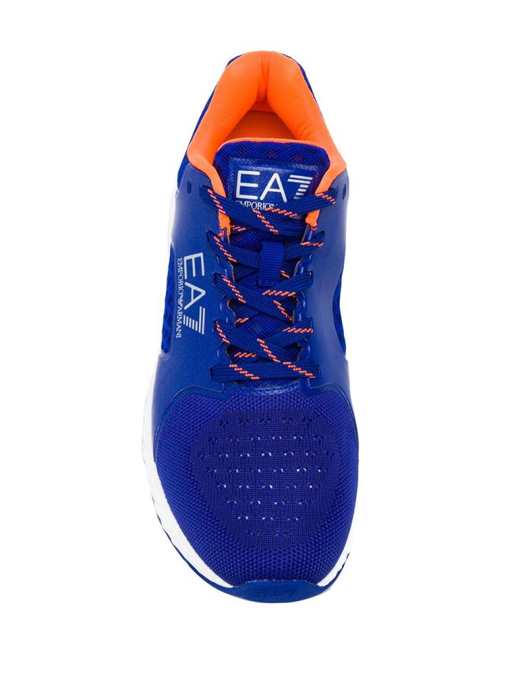 Zapatillas Ea7 Emporio Armani Encaje Up Logo Hombre Azules | EYHROLAF